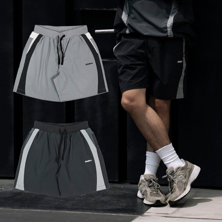 idealism Training24 Shorts 淺灰 深灰 異材質 復古 訓練褲【ID24032】