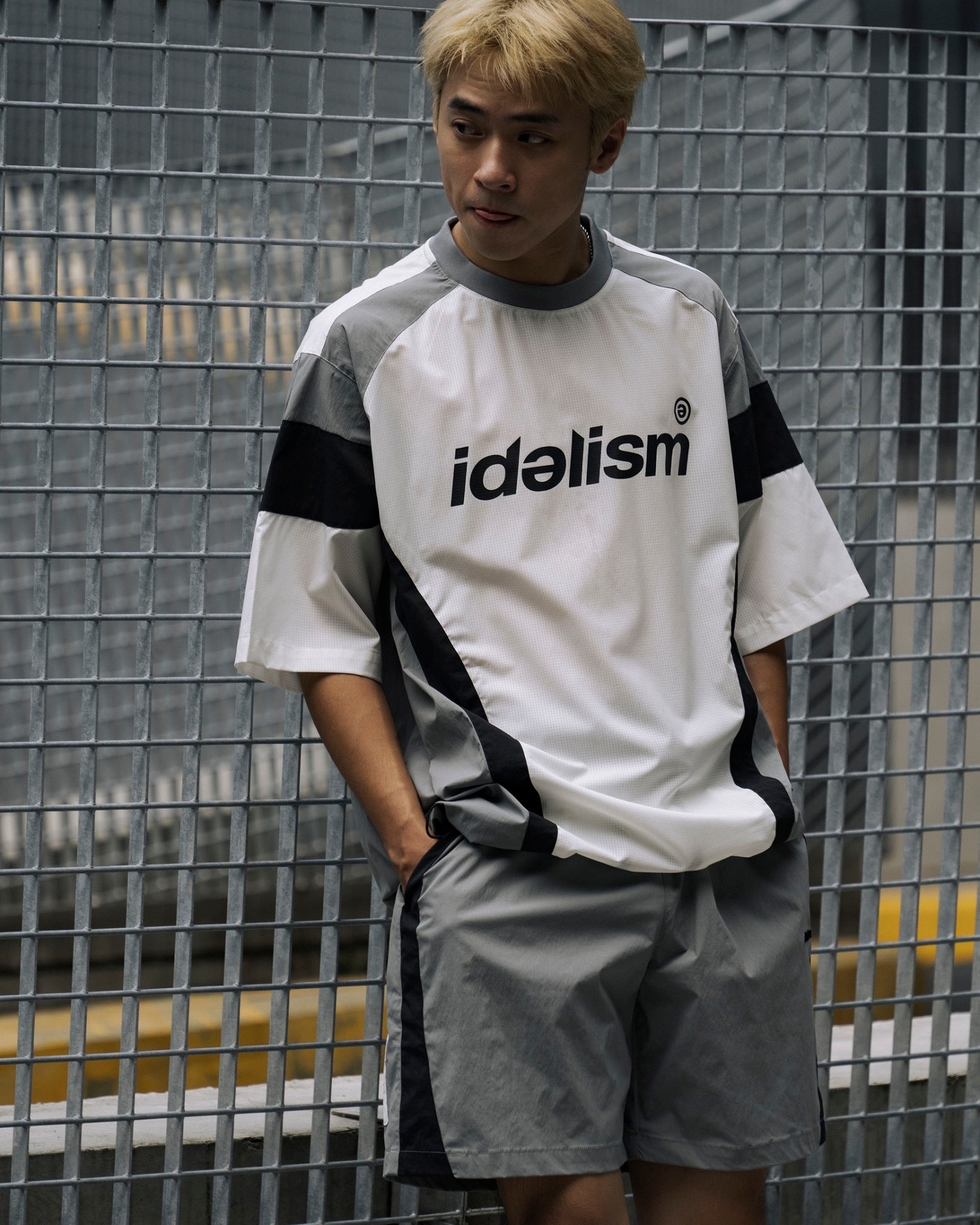 idealism Training24 Shorts 淺灰 深灰 異材質 復古 訓練褲【ID24032】