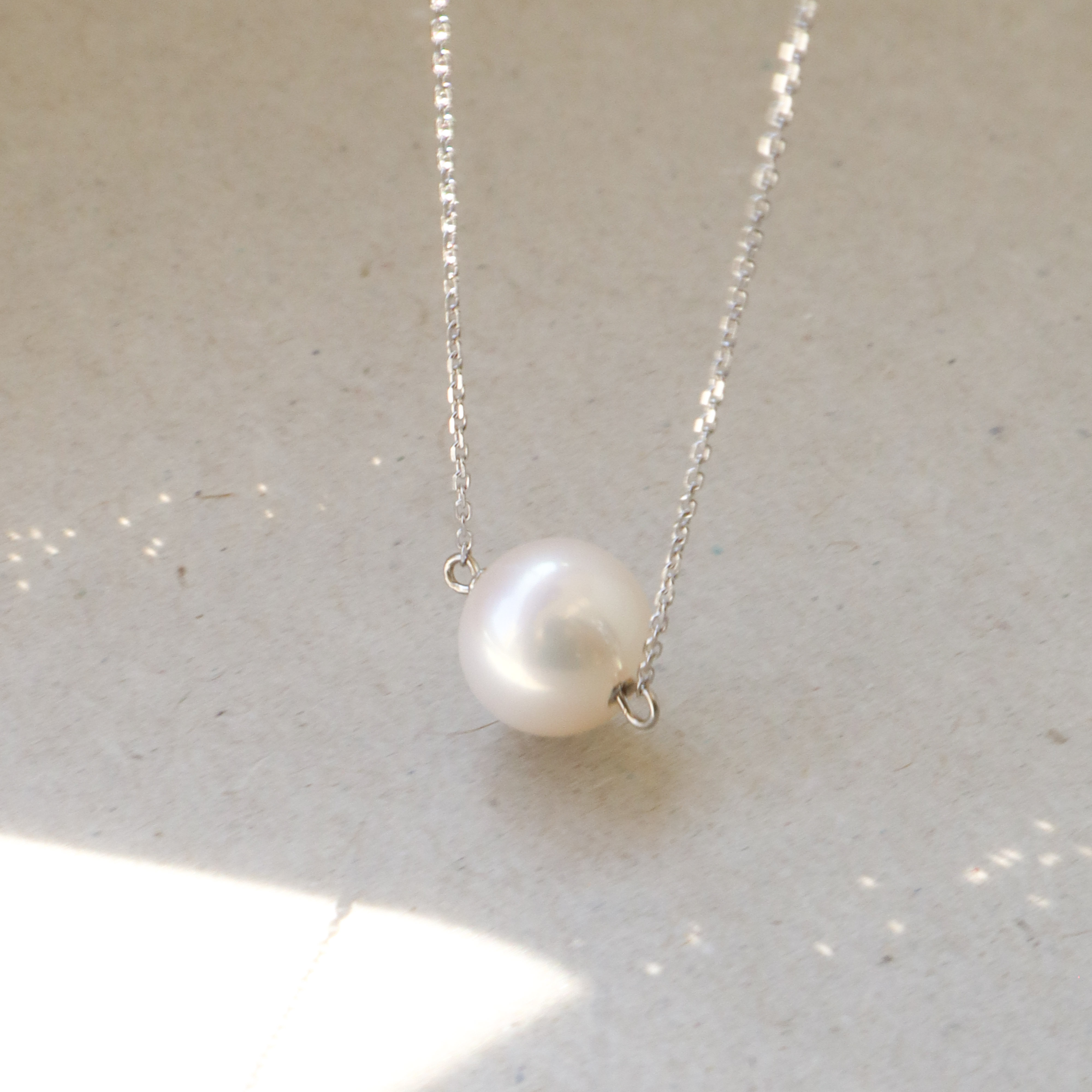 14K/圓潤珍珠項鍊