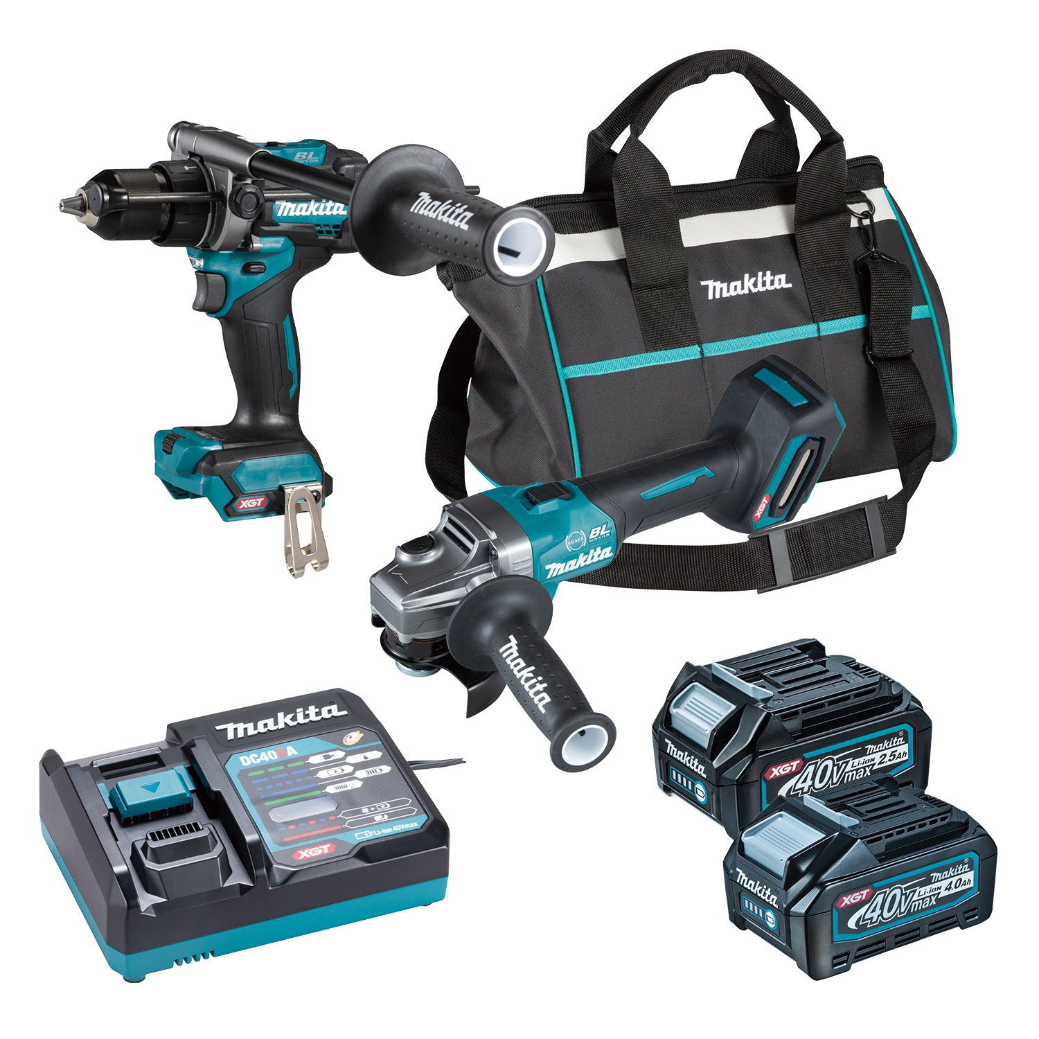 MAKITA 充電無刷雙機組(砂輪機+震動起子電鑽) GA003GX001