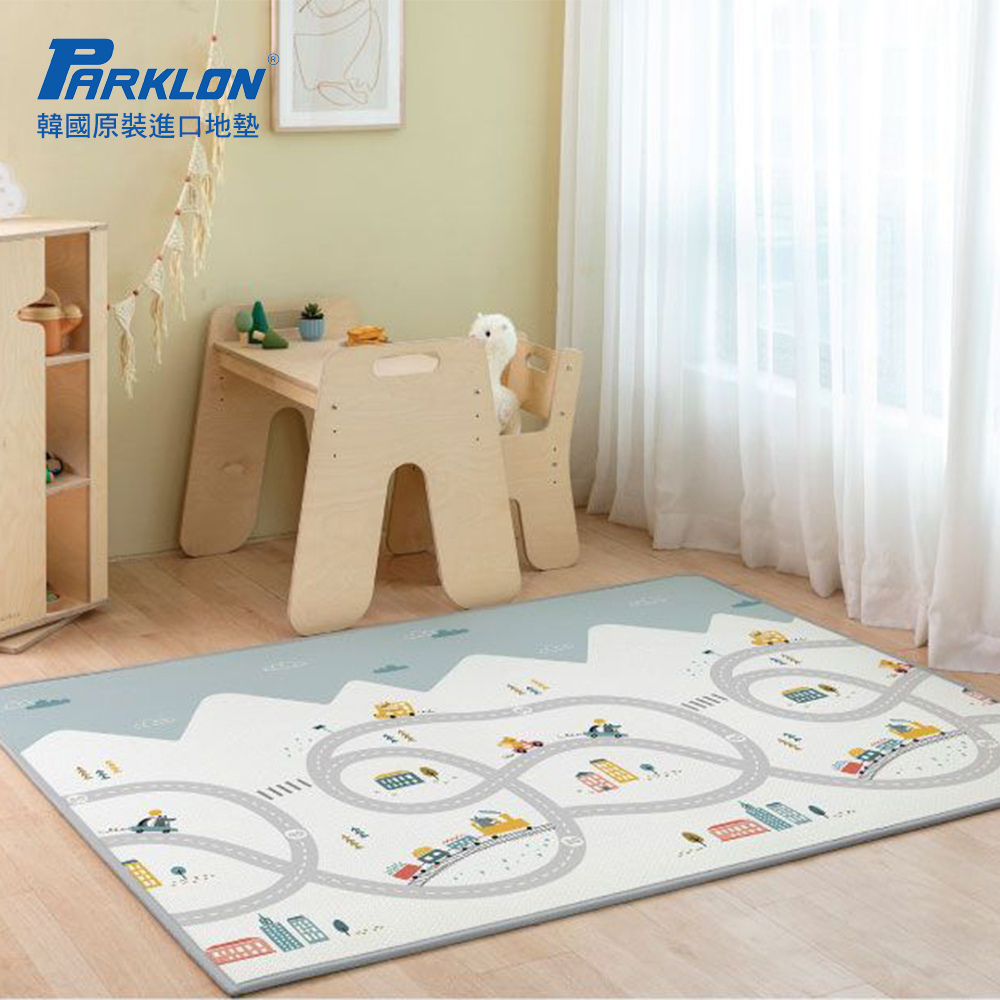 【PARKLON】韓國帕龍無毒地墊 - 雙面包邊1.5CM【快樂出遊千鳥紋】