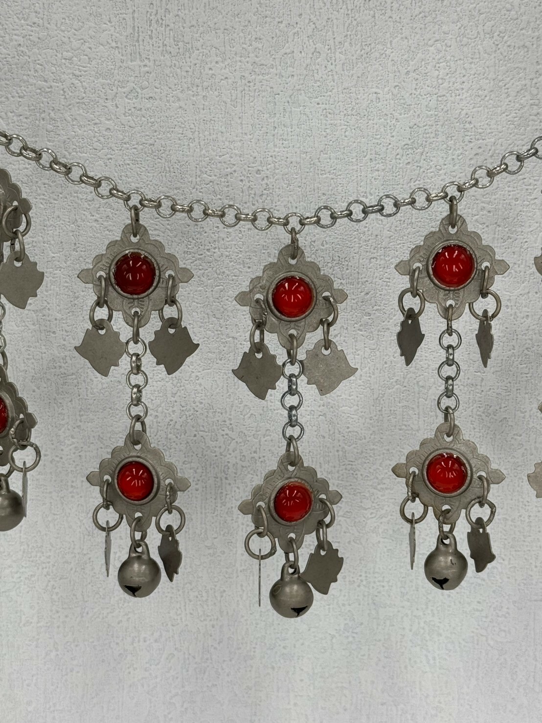 J20燻全焊接紅瑪瑙雙層鈴鐺鏈條120cm