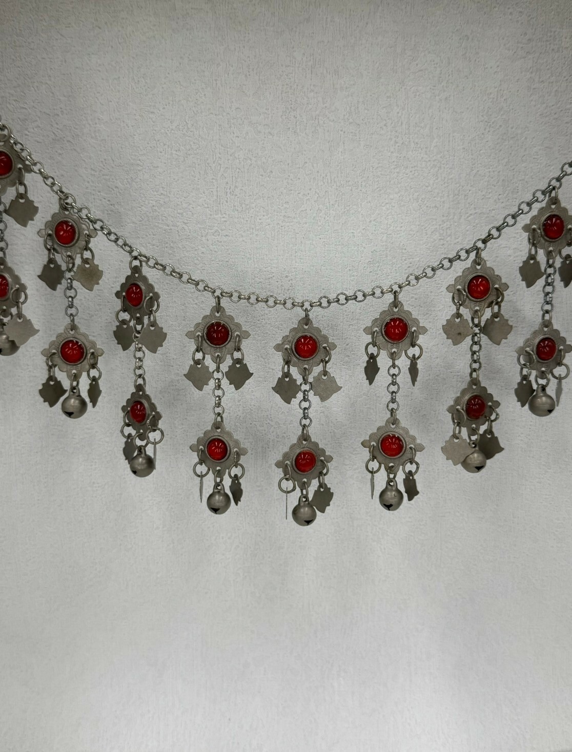 J20燻全焊接紅瑪瑙雙層鈴鐺鏈條120cm