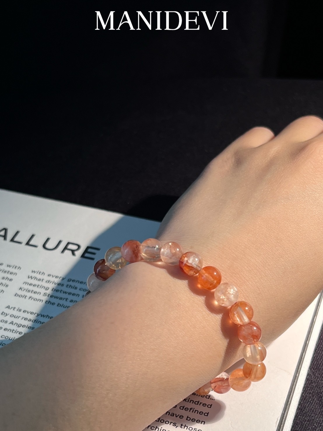 MD吸引美好-紅膠花手鍊