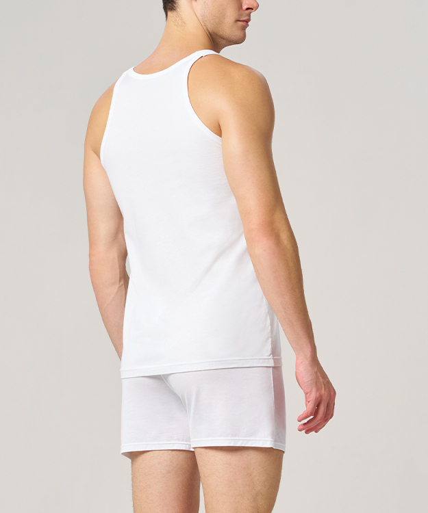 金絲棉系列 男U領窄肩背心 HE902