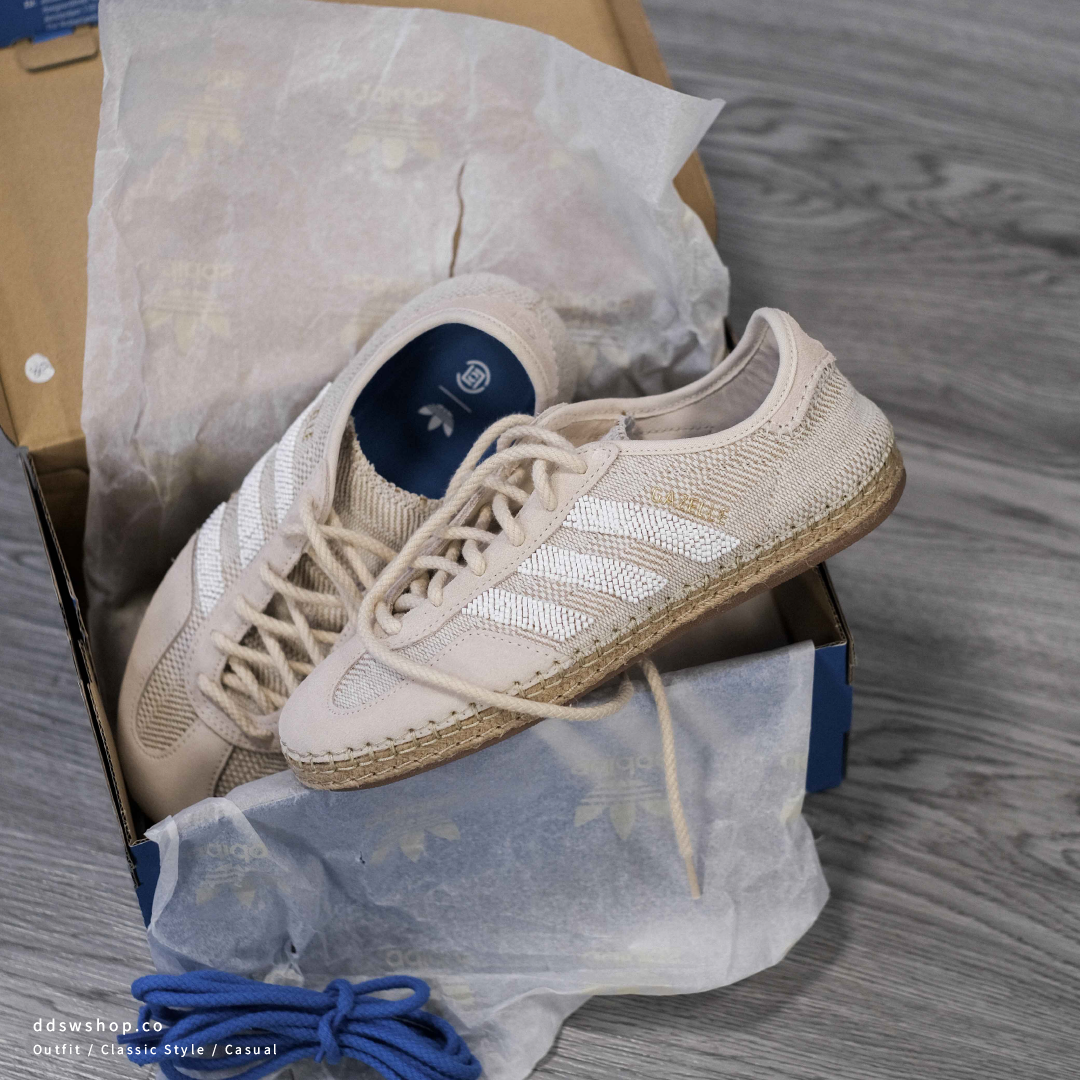“代購” 聯名款 CLOT X ADIDAS GAZELLE “HALO IVORY” 草編鞋