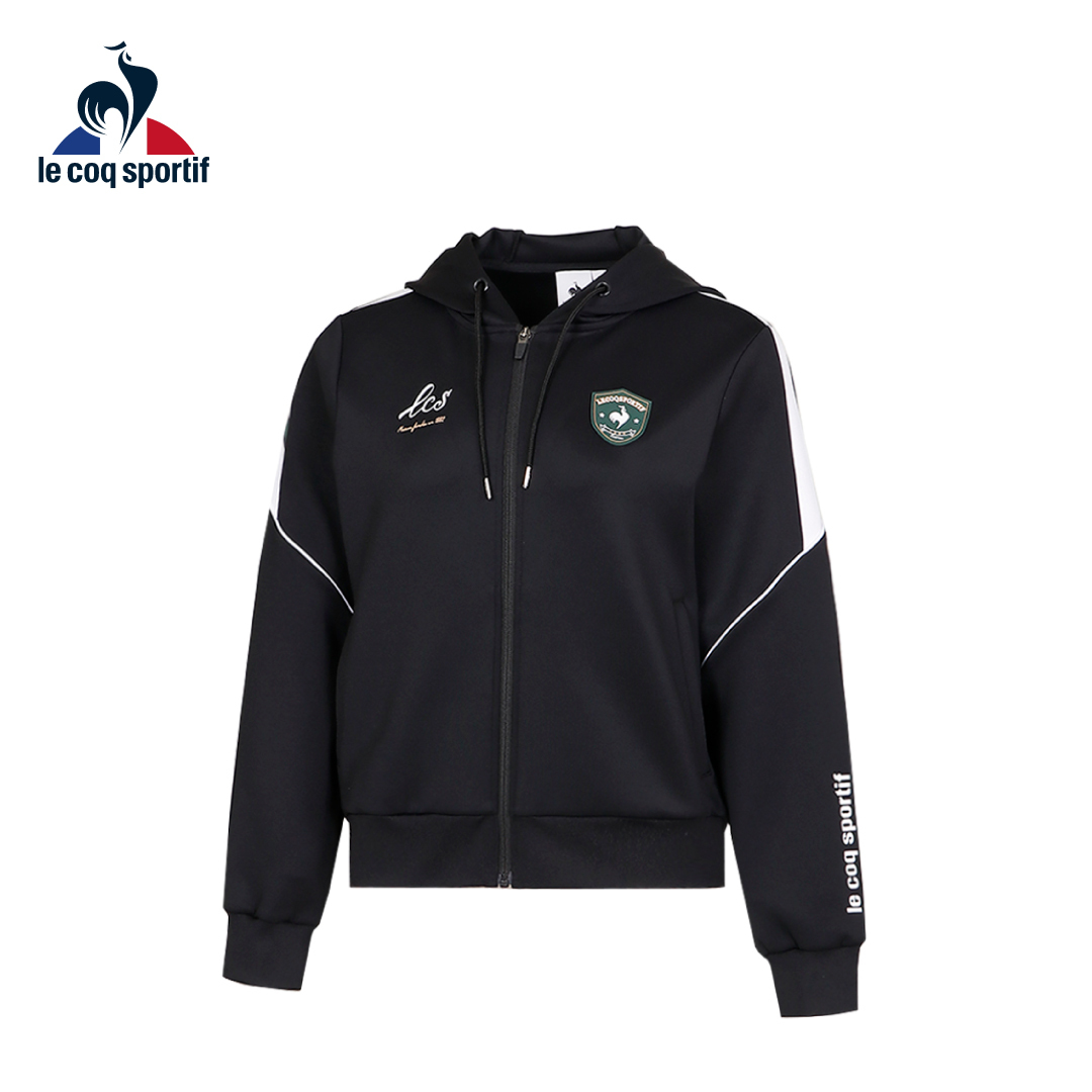 LE COQ SPORTIF 法國公雞 女款白色休閒經典連帽外套(兩色)運動外套/舒適/百搭/休閒 04MXN62362