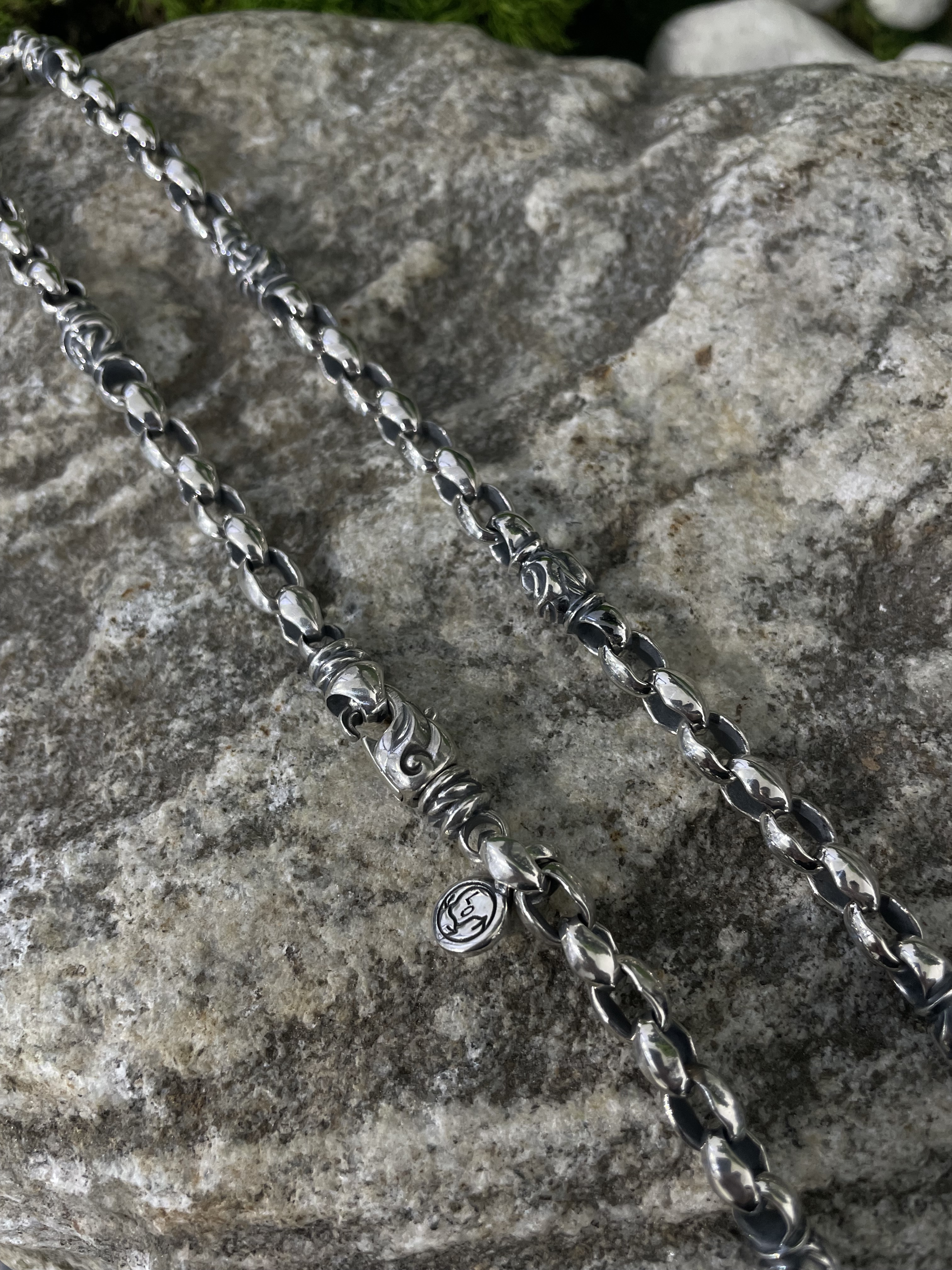 Lone Ones Silk Link Chain Small Cygnet Circle Necklace