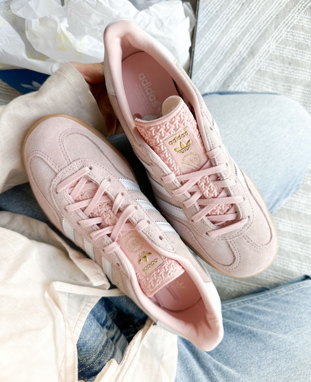 Adidas Originals Gazelle 櫻花粉色 白粉色 麂皮 復古 德訓鞋 焦糖底 IH5484/預購