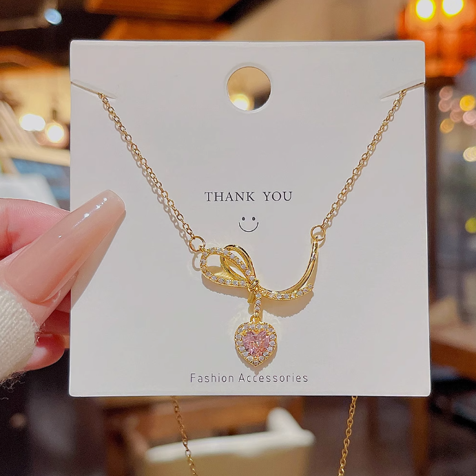 Sweet Heart Gift Knot Titanium Steel Necklace