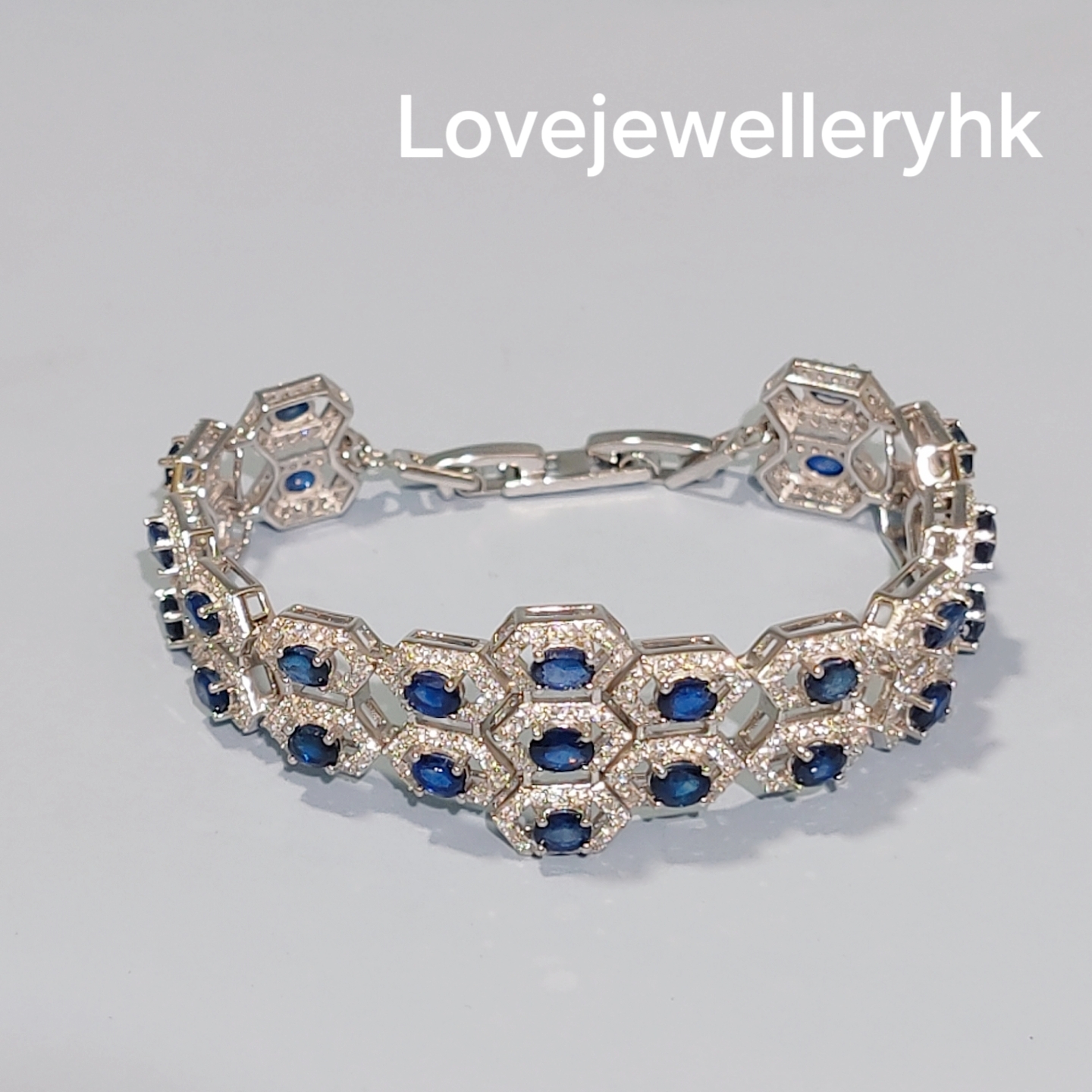 天然藍寶石手鍊    GB020