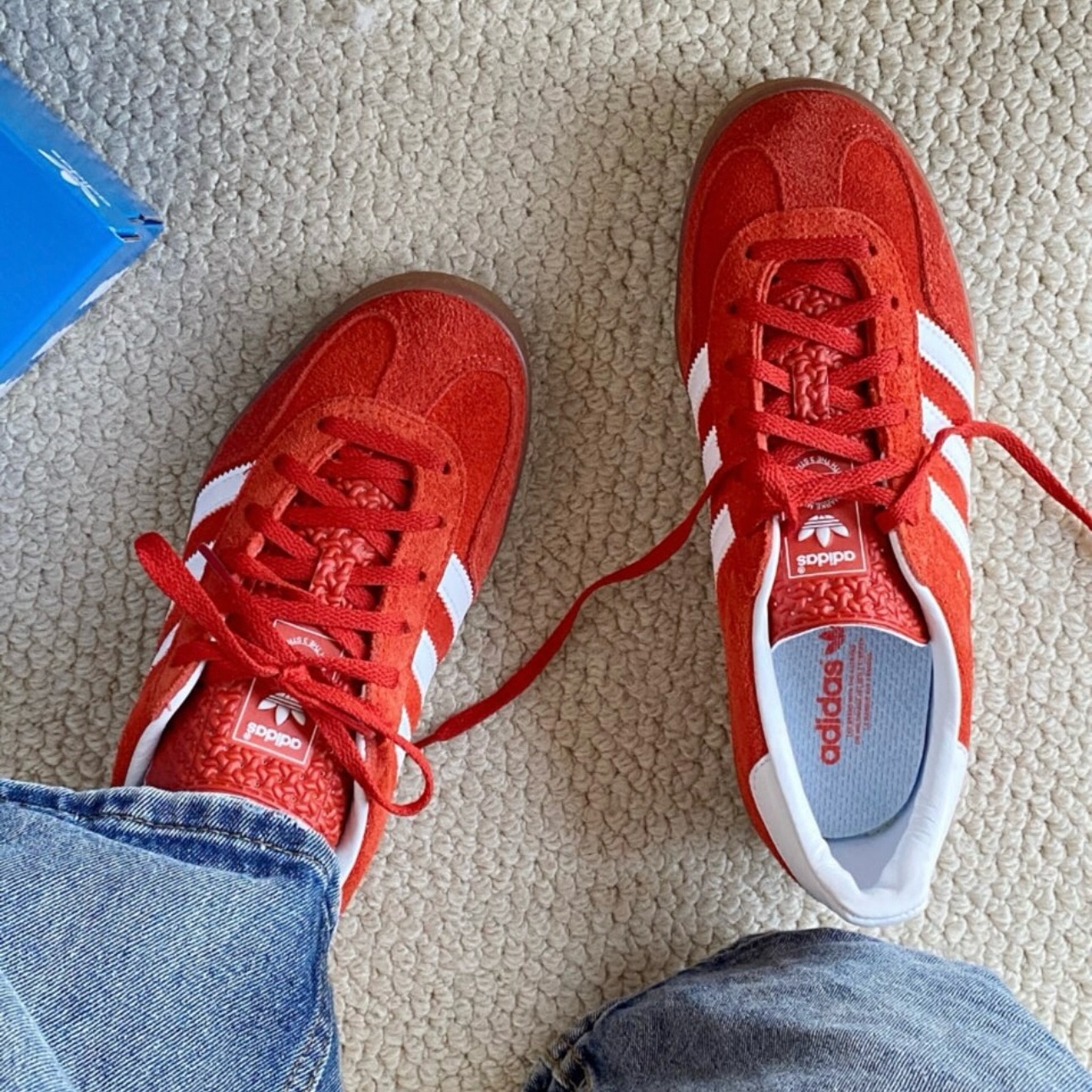 ADIDAS GAZELLE INDOOR 橘紅 焦糖底 麂皮 女鞋