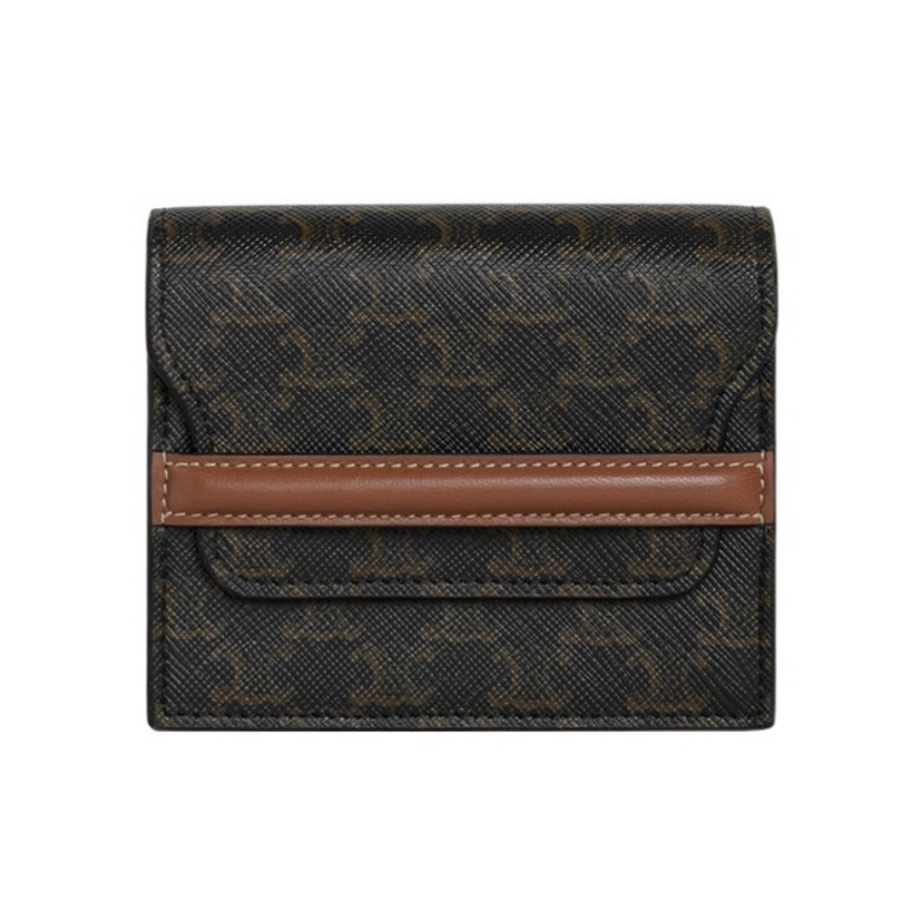 CELINE Triomphe 帆布及羊皮 名片套