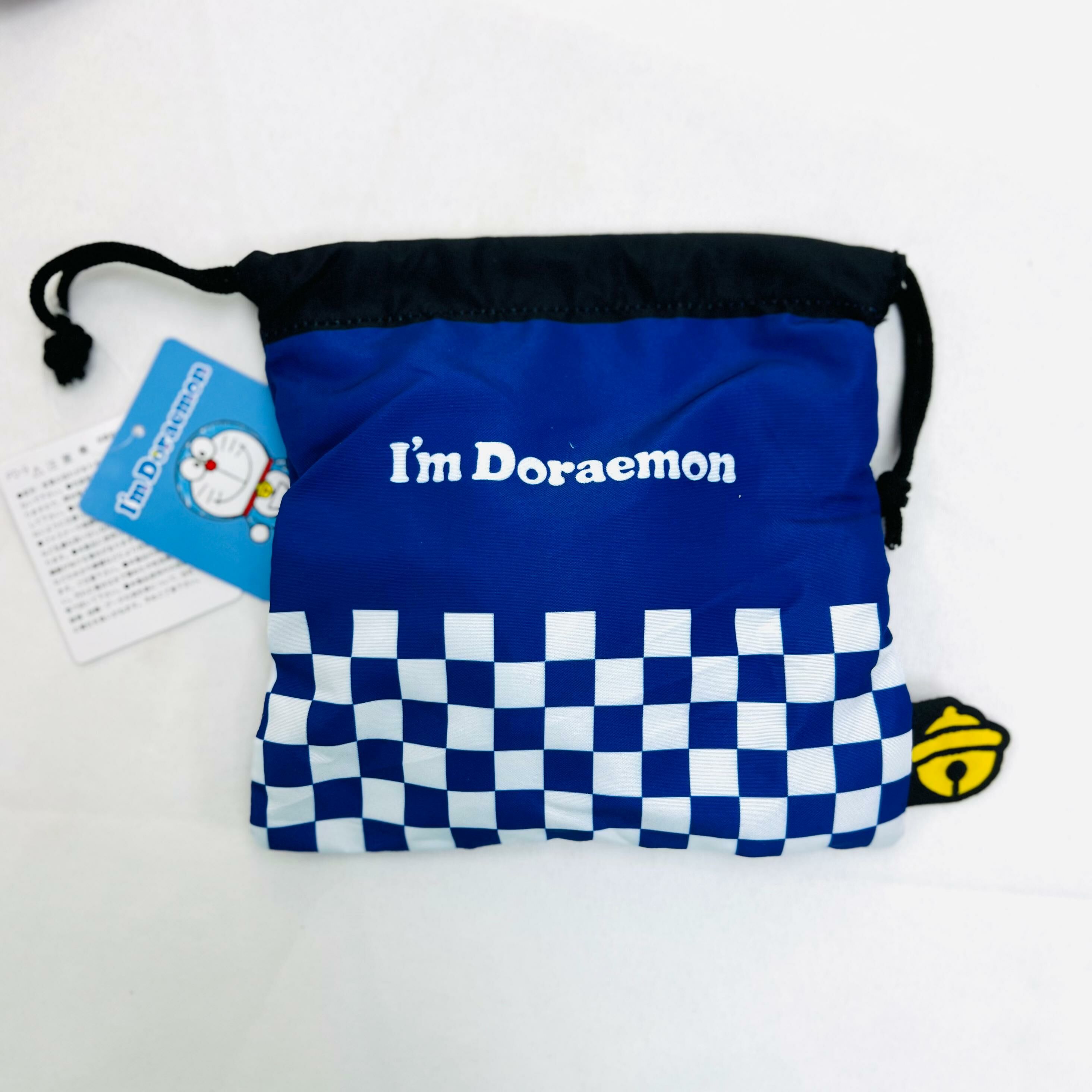 Doraemon Boa Face Drawstring Bag - Blue