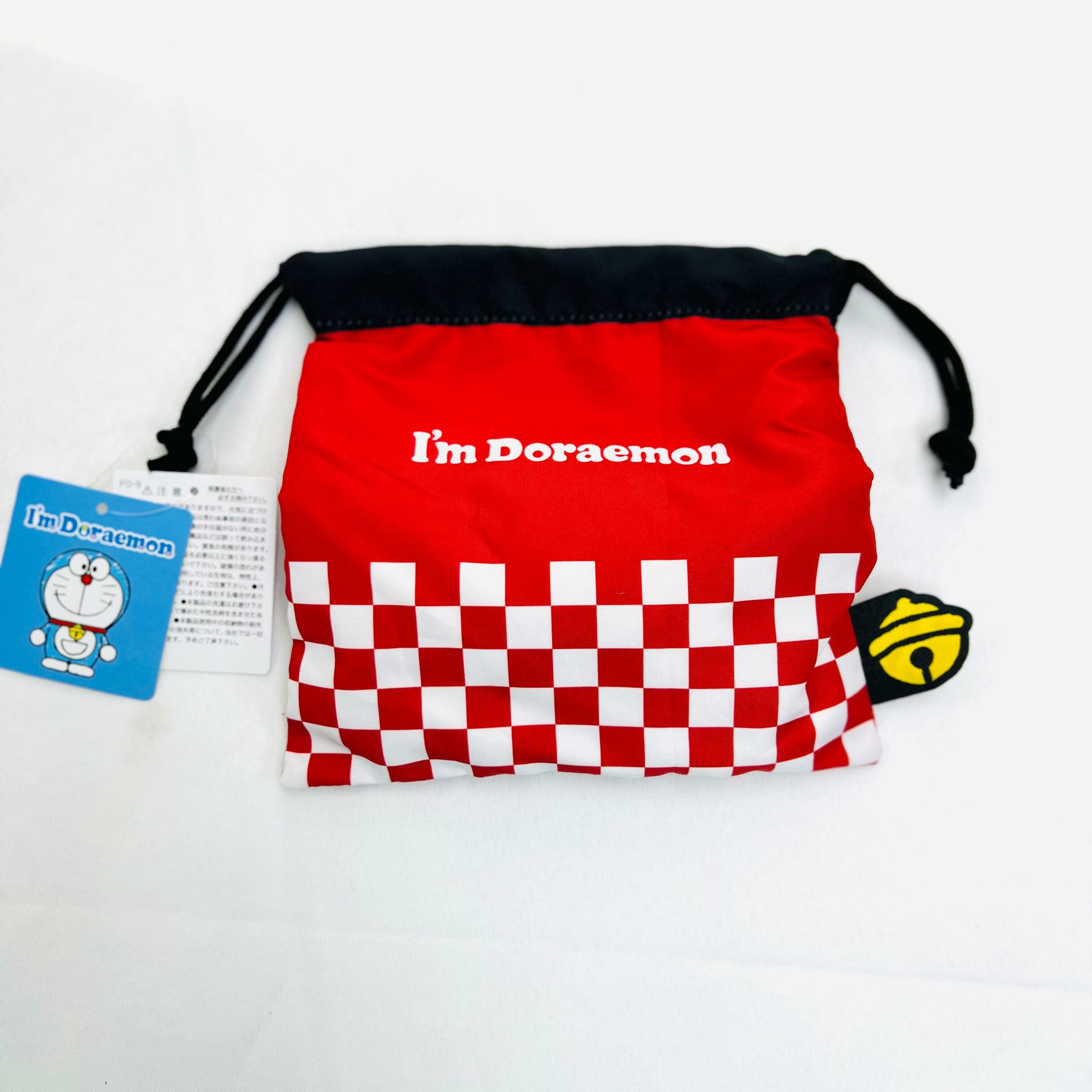 Doraemon Boa Face Drawstring Bag -Red