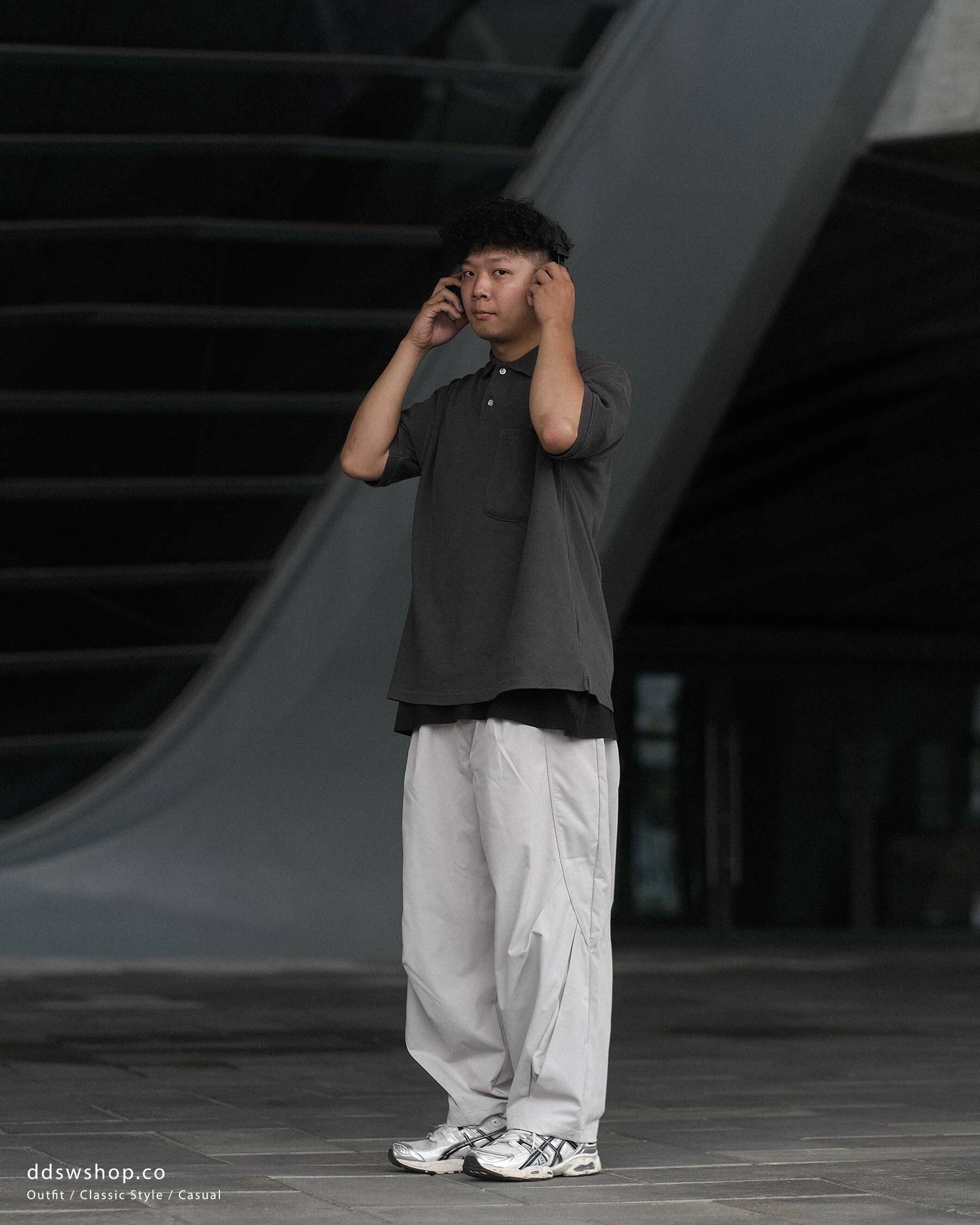 "現貨" ANST 3D內折出芽寬褲 ST.42