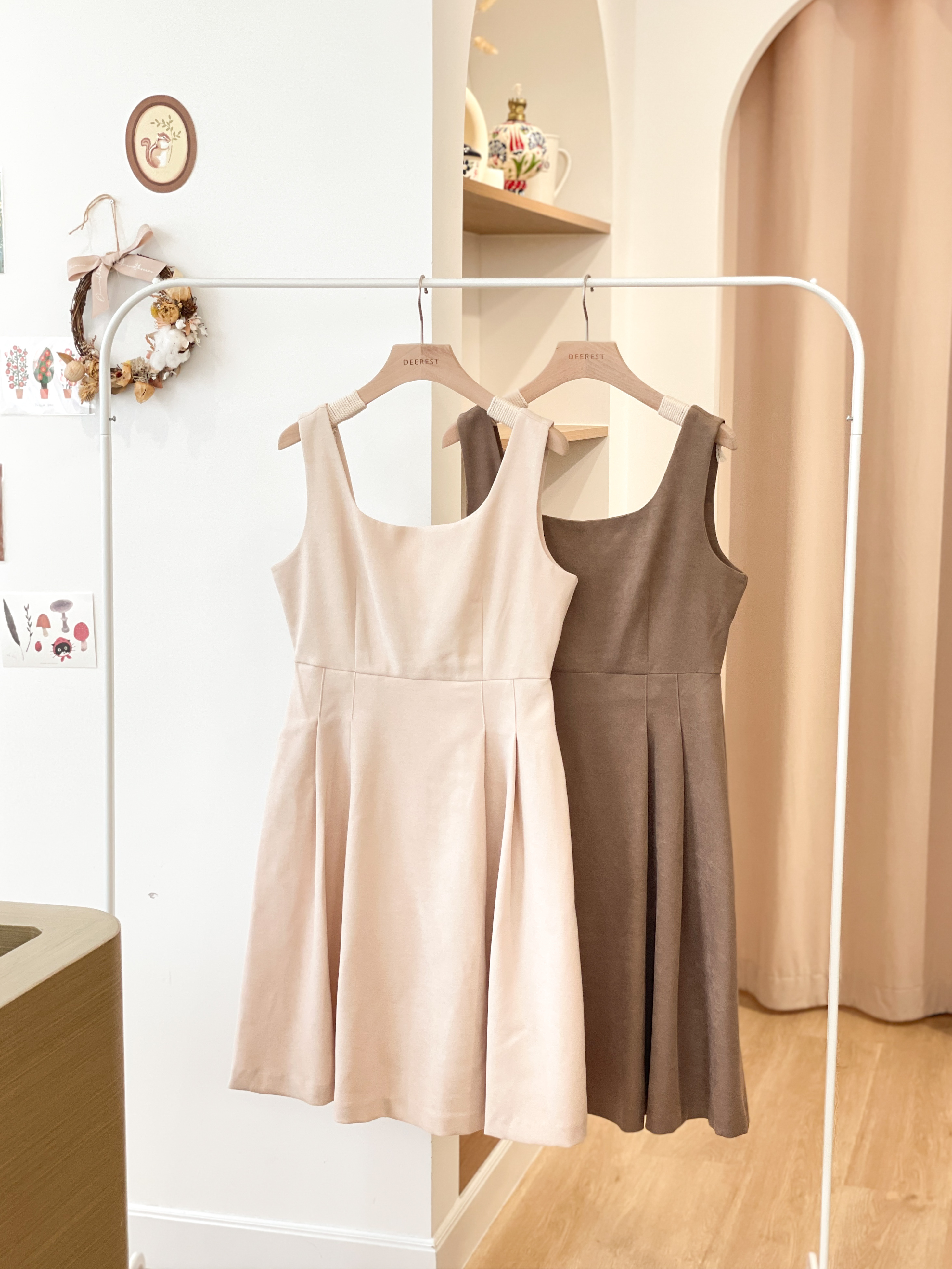 OP503 Camel Soft Corduroy Dress