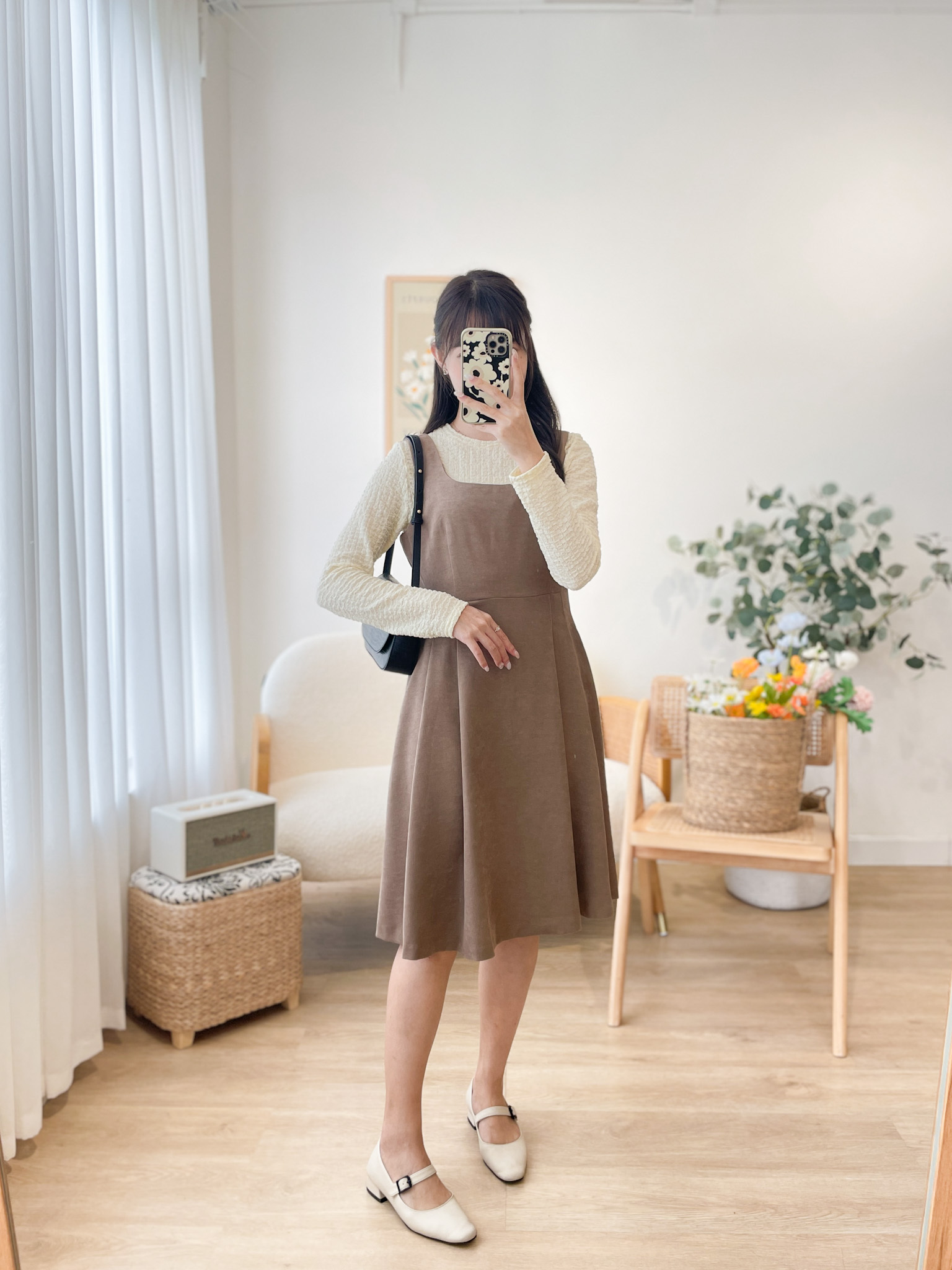 OP503 Camel Soft Corduroy Dress