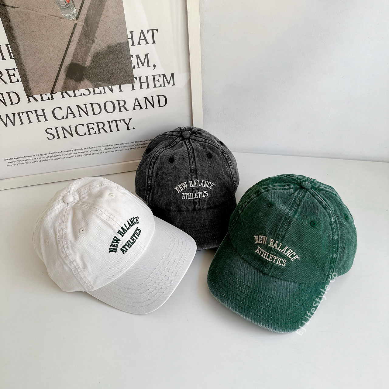 NEW BALANCE NB 老帽 棒球帽 復古 刺繡LOGO 白色 米白色 LAH43014LIN / 現貨