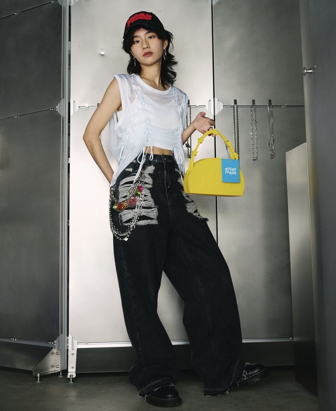 Enjoy mess-Pouch Bag Yellow