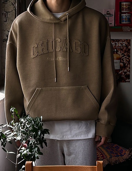 CHICAGO水洗連帽T運動衫