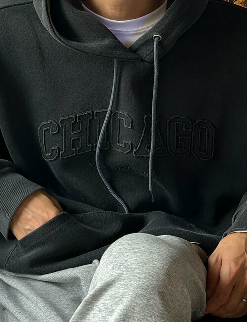 CHICAGO水洗連帽T運動衫