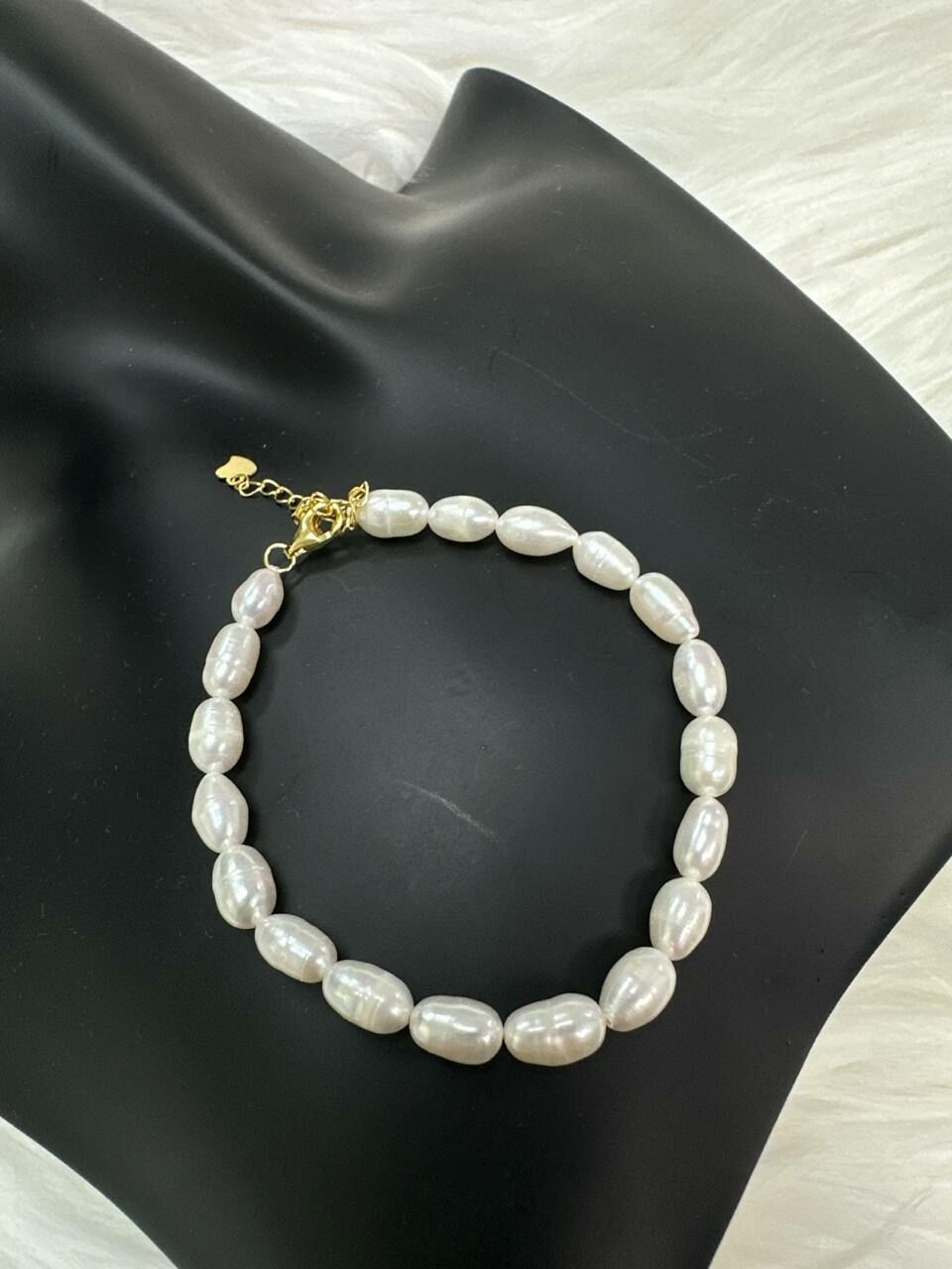 [S] GEMZ & CO JBJC CELESTIAL WHITE PEARL BRACELET, GOLD, O20 (O20)