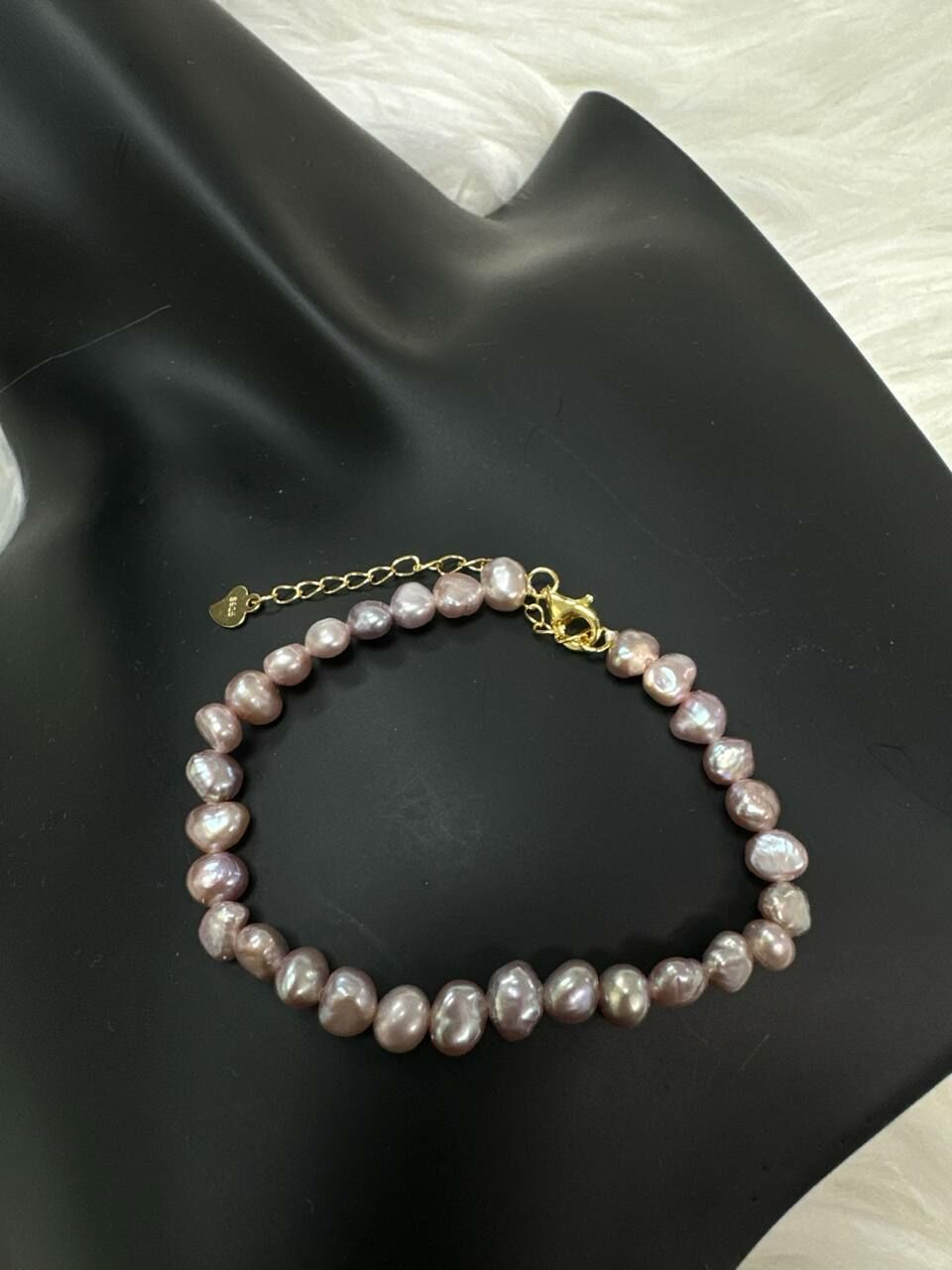 [S] GEMZ & CO JBJC CELESTIAL PURPLE PEARL BRACELET, GOLD, O21 (O21)