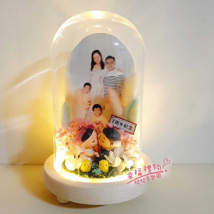 永生花照片相片鐘形玻璃罩,永生花照片試管型玻璃罩,玻璃罩夜燈,Preserved flower bell-shaped glass cover, preserved flower test tube type glass cover