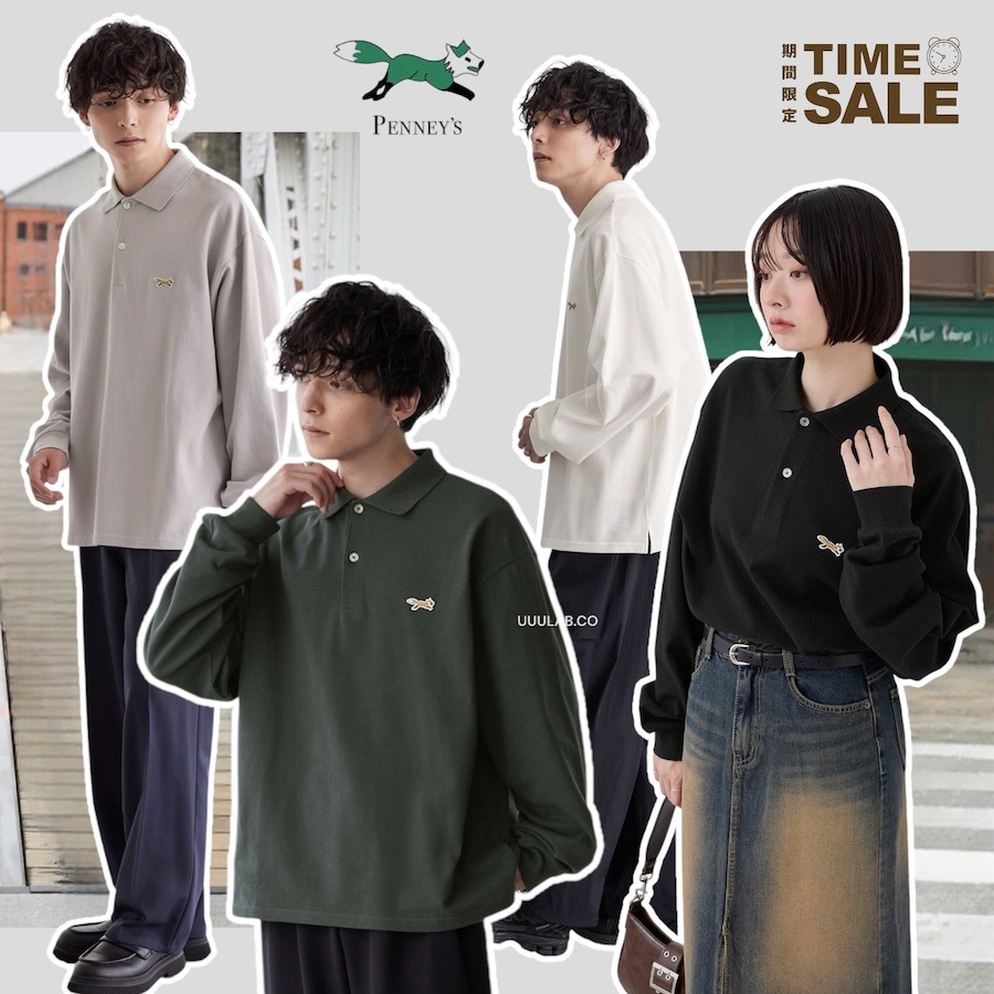 "限時折扣" TOWN CRAFT 小狐狸 L/S POLO衫