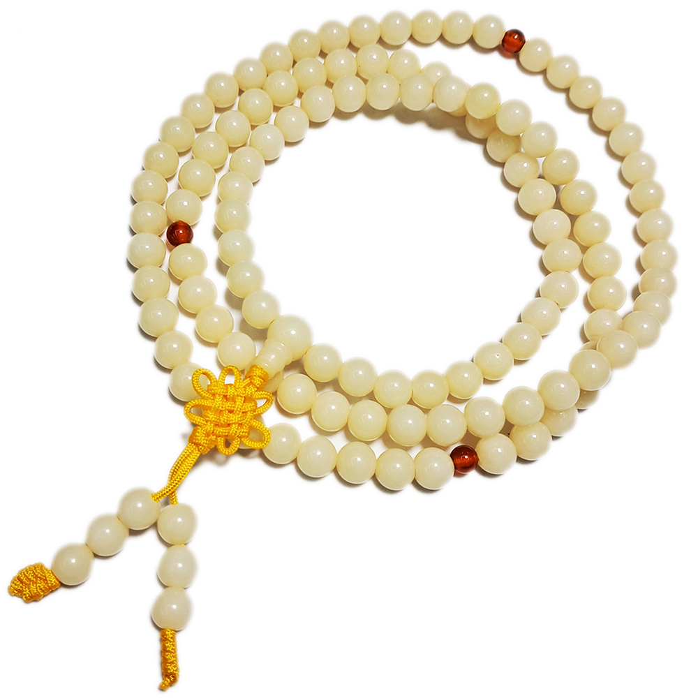 象牙白菩提根108念珠8mm【十方】153703