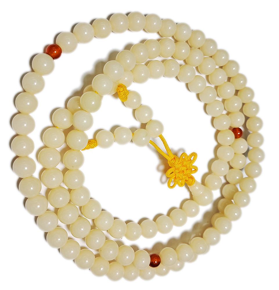 象牙白菩提根108念珠8mm【十方】153703