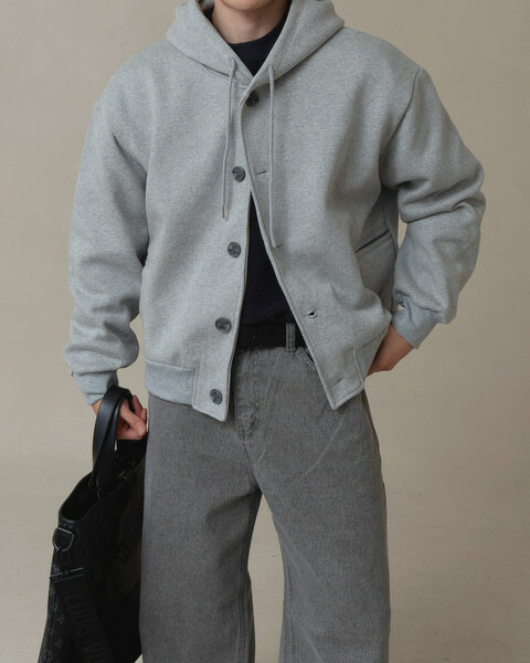 鈕扣連帽休閒運動外套