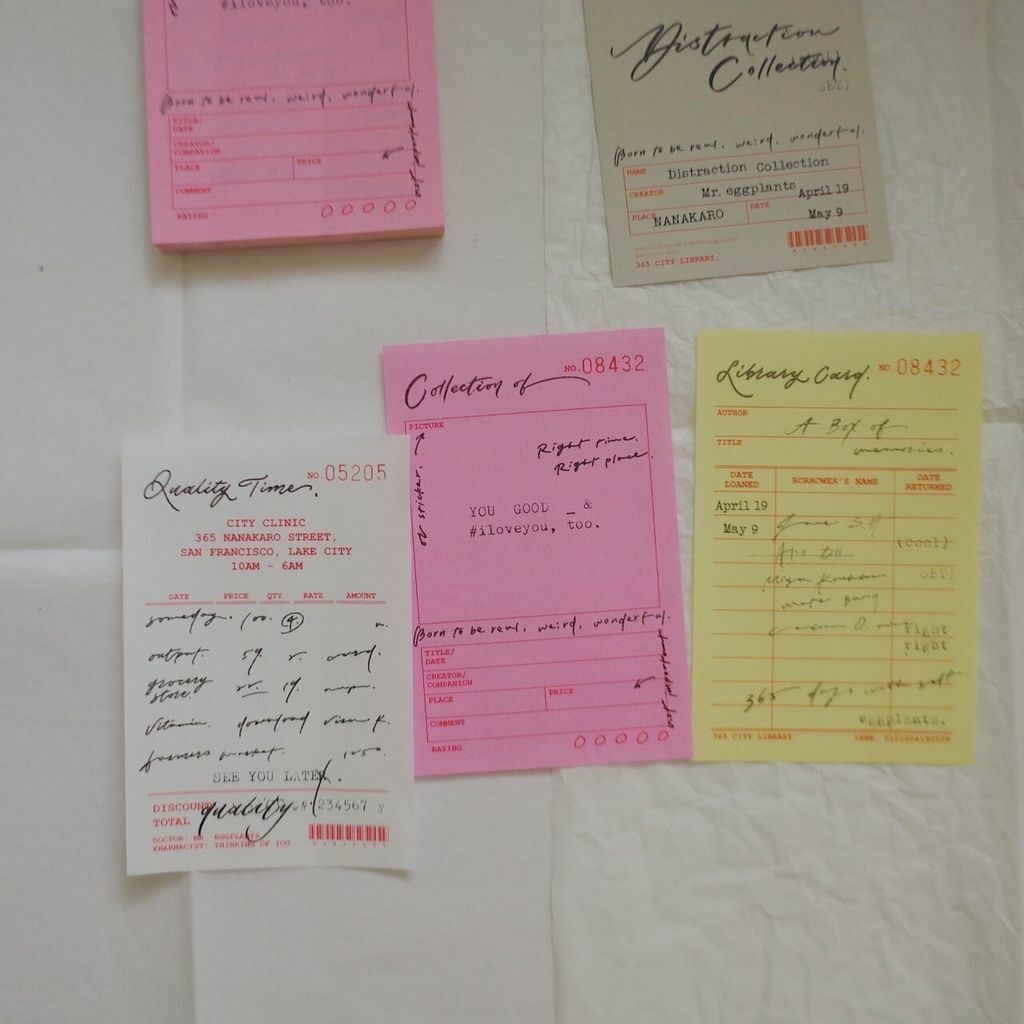 分心的事 120枚 三聯單式便條紙｜茄子先生