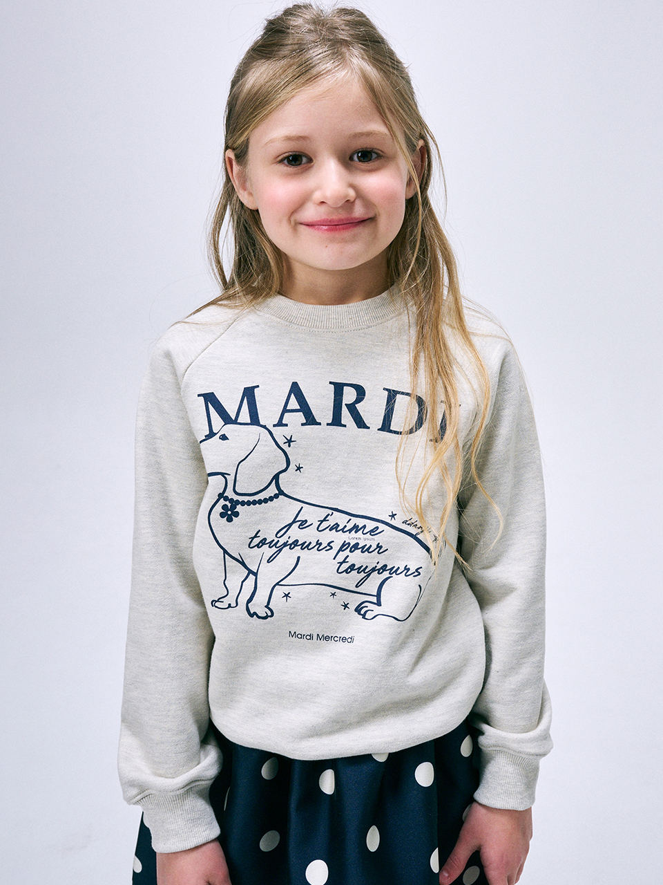 Mardi Mercredi KIDS SWEATSHIRT FLOWER CHOCKER SWING THE TAIL DDANJI
