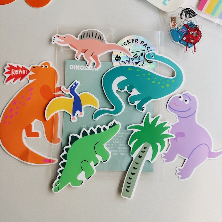 CHIC_恐龍 7入防水貼紙包 ｜日本Greeting Life