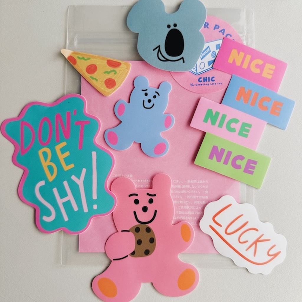 CHIC_熊熊 7入防水貼紙包 ｜日本Greeting Life