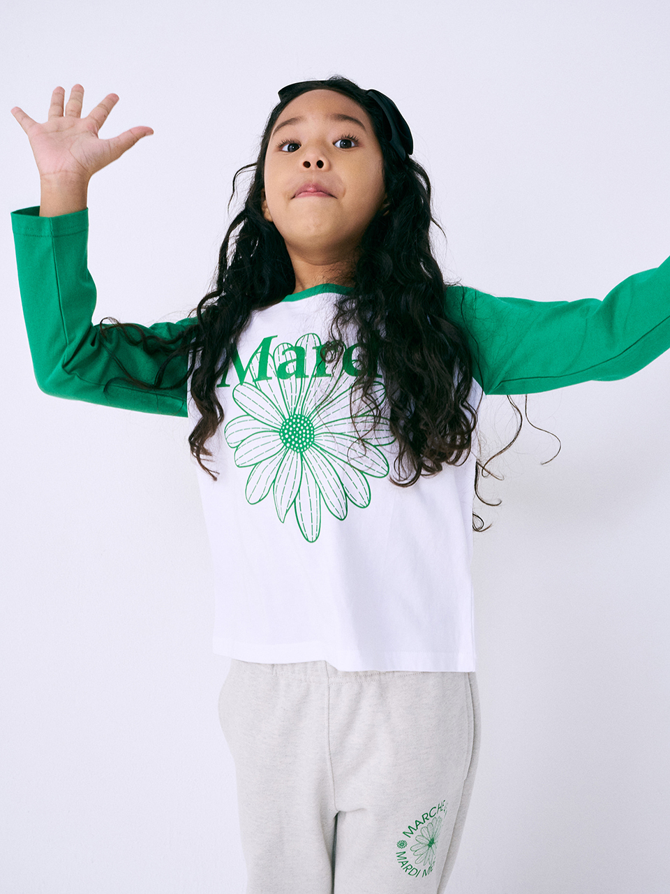 Mardi Mercredi KIDS TSHIRT RAGLAN FLOWERMARDI