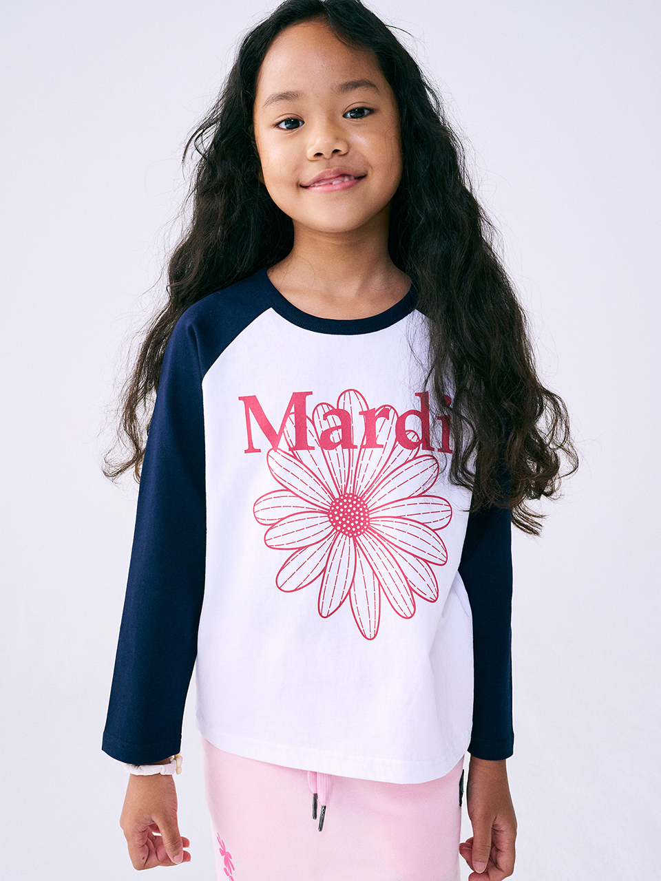 Mardi Mercredi KIDS TSHIRT RAGLAN FLOWERMARDI