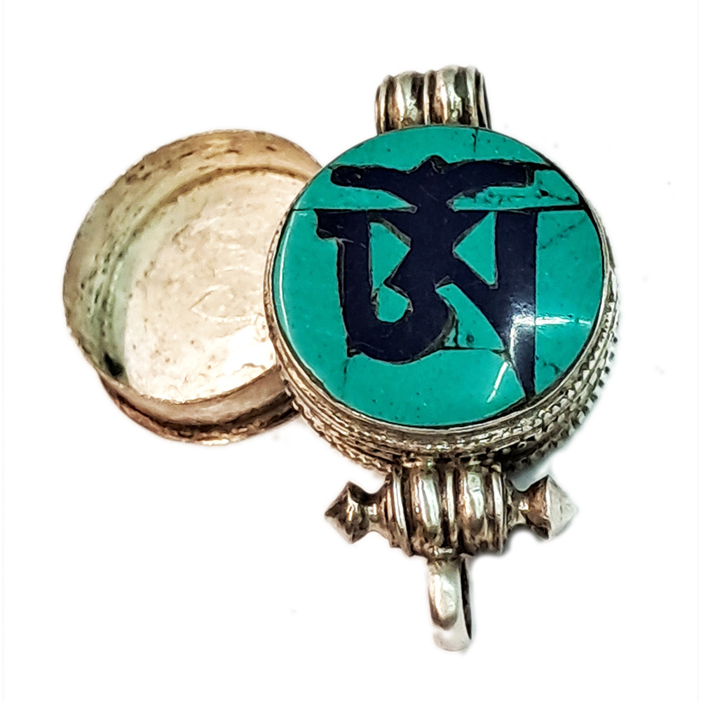 嗡鑲綠松石925純銀嘎屋【十方】150691