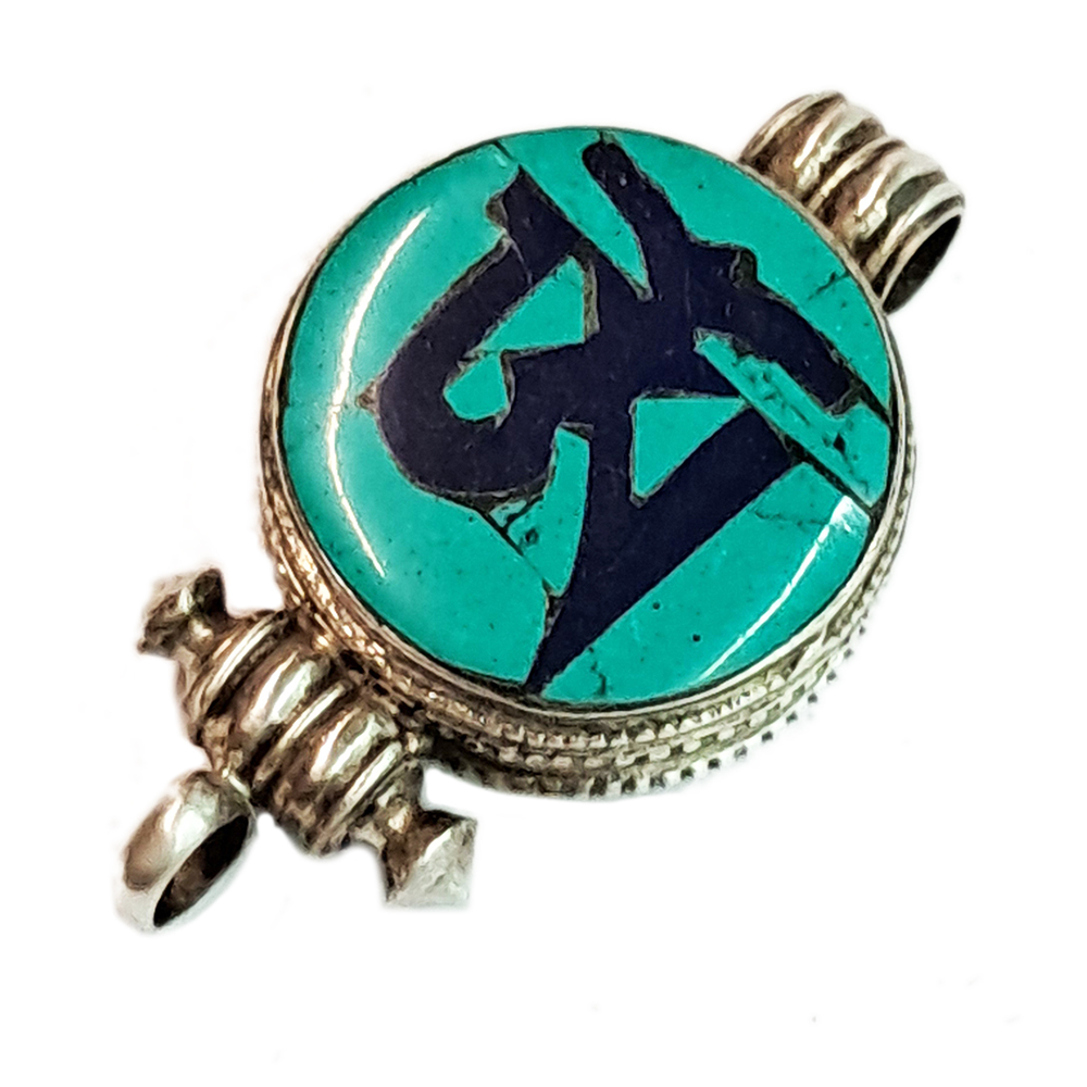 嗡鑲綠松石925純銀嘎屋【十方】150691