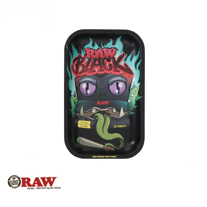🇪🇸 RAW -  Medium Black Monster Mental Tray 金屬捲煙盤