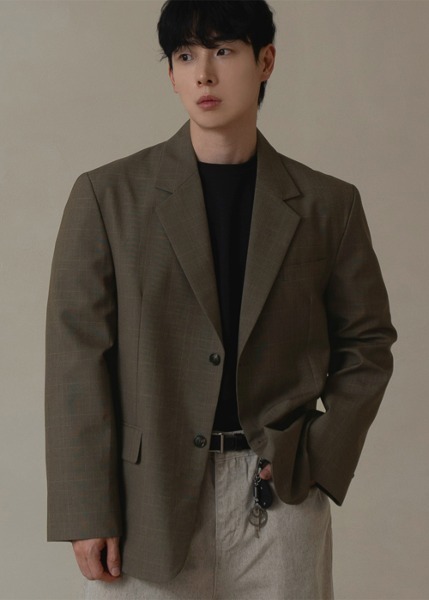 格蘭格紋西裝外套