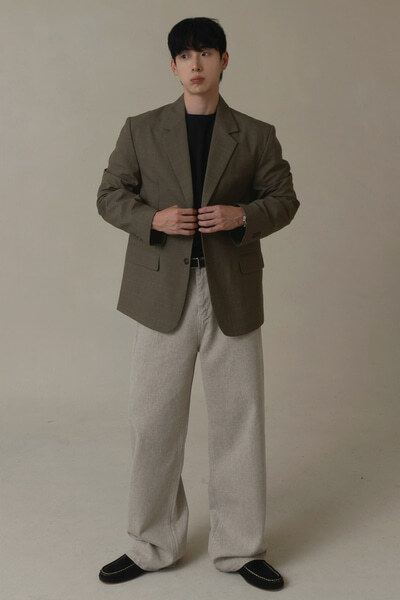 格蘭格紋西裝外套