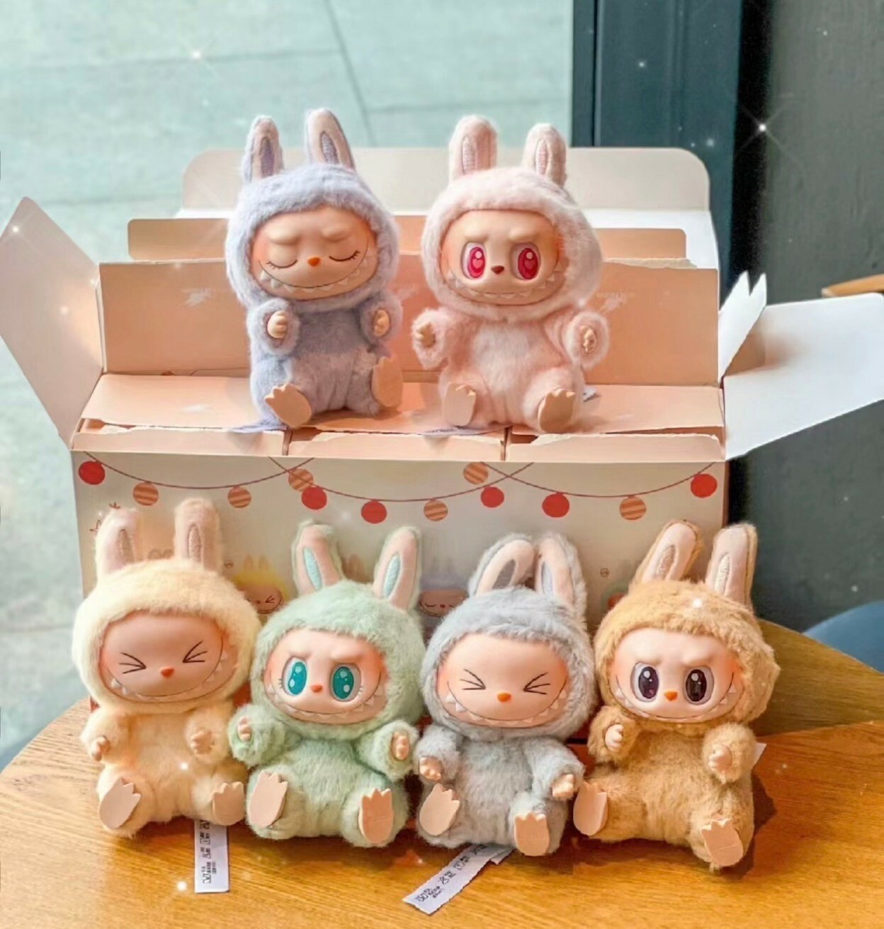 POP MART 泡泡瑪特 THE MONSTERS 拉布布 LABUBU 坐坐派對 搪膠毛絨 二代 鑰匙圈 吊飾