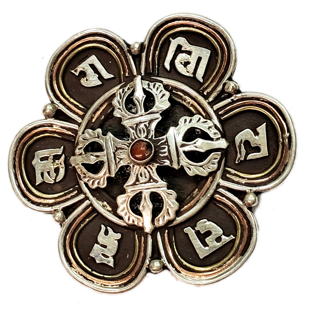 六字真言十字杵925純銀嘎屋【十方】150685