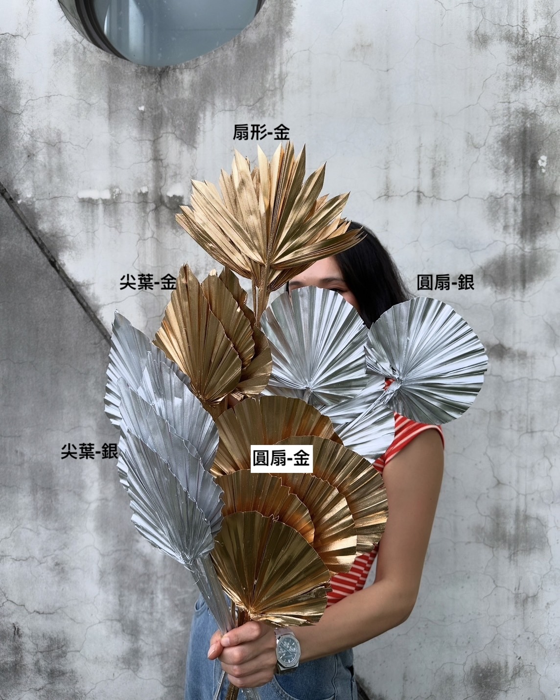 乾燥染色小蒲葵葉