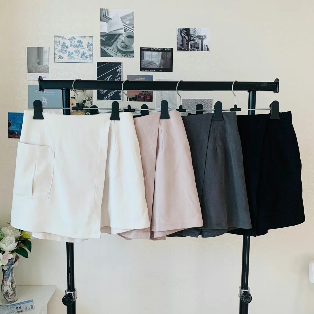 ||SR61|| 秋冬橡筋腰側口短身褲