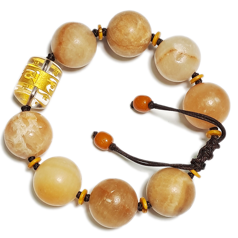 六字真言{水晶}&龍宮舍利手珠18mm【十方】153714