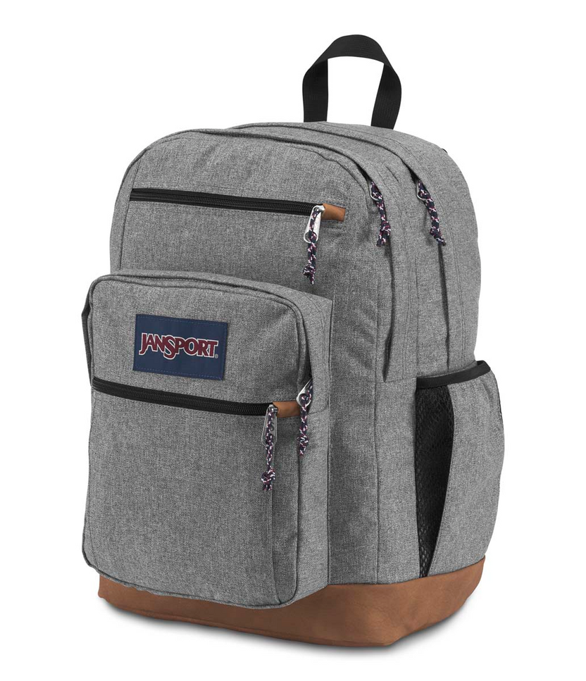 JANSPORT COOL STUDENT BACKPACK - GREY LETTERMAN POLY